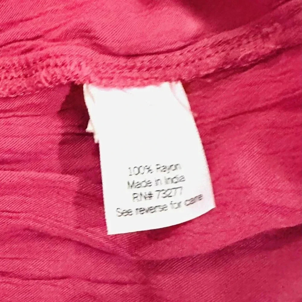 NWT SONOMA Women Short Sleeve Pullover Pink Elastic Waist V-Neck Dress Size 3X - Picture 12 of 12